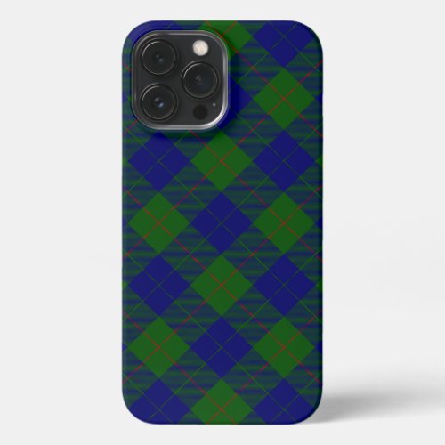 Barclay tartan blue green plaid iPhone 13 pro max case