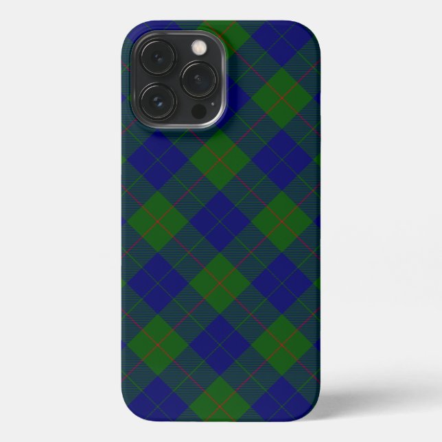 Barclay tartan blue green plaid iPhone case (Back)