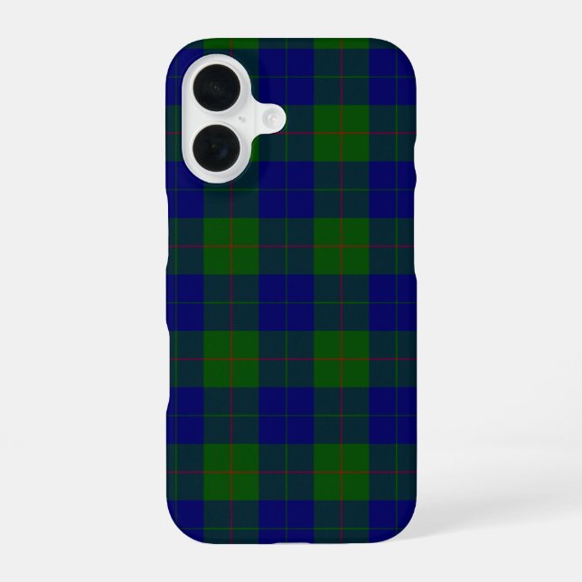 Barclay tartan blue green plaid iPhone case (Back)