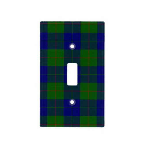 Barclay tartan blue green plaid light switch cover