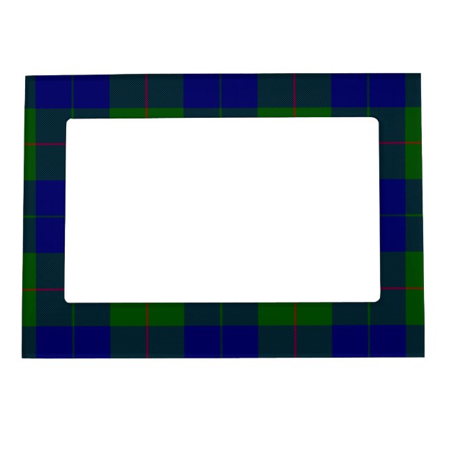 Barclay tartan blue green plaid magnetic frame (Front)