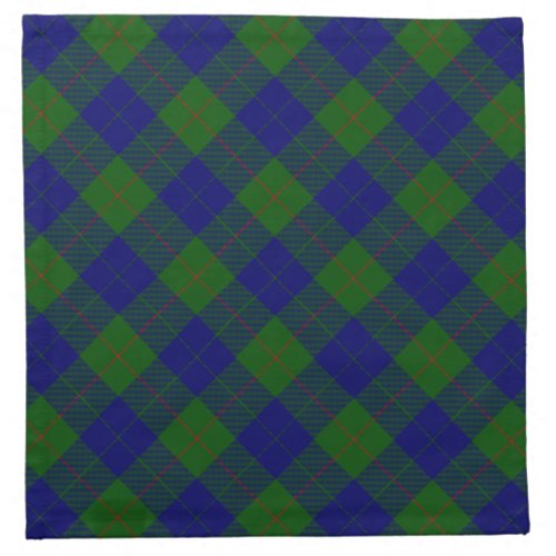 Barclay tartan blue green plaid napkin