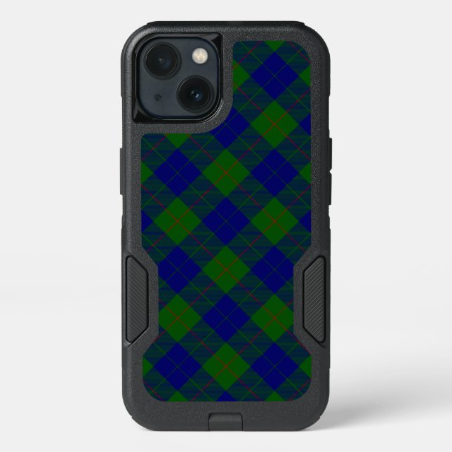 Barclay tartan blue green plaid otterbox iPhone case (Back)