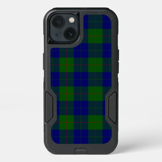 Barclay tartan blue green plaid otterbox iPhone case (Back)