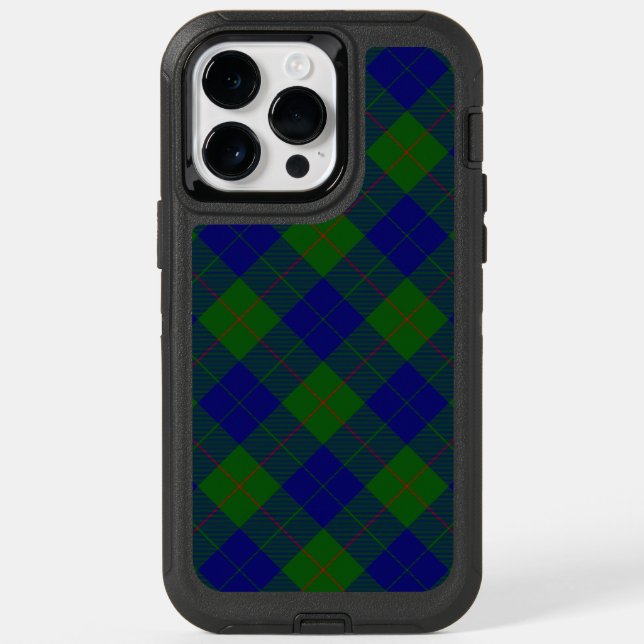 Barclay tartan blue green plaid otterbox iPhone case (Back)