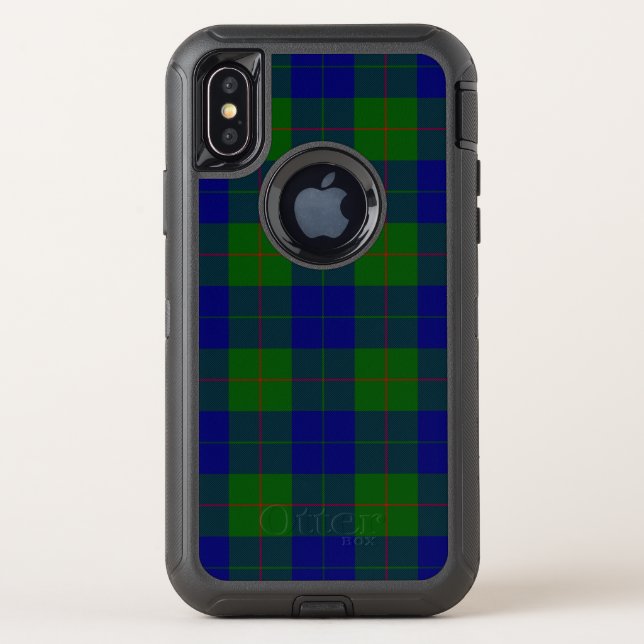 Barclay tartan blue green plaid otterbox iPhone case (Back)