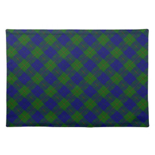 Barclay tartan blue green plaid placemat