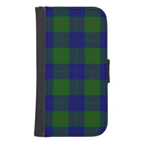 Barclay tartan blue green plaid phone wallet