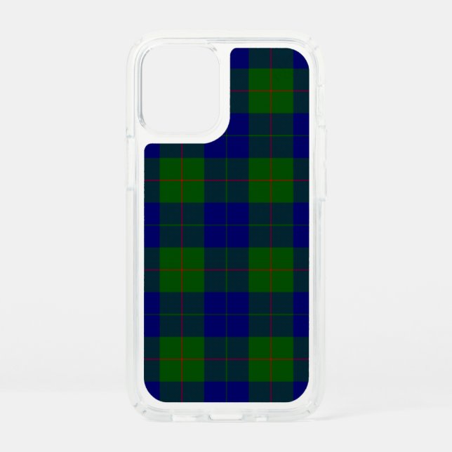 Barclay tartan blue green plaid speck iPhone 12 mini case (Front)