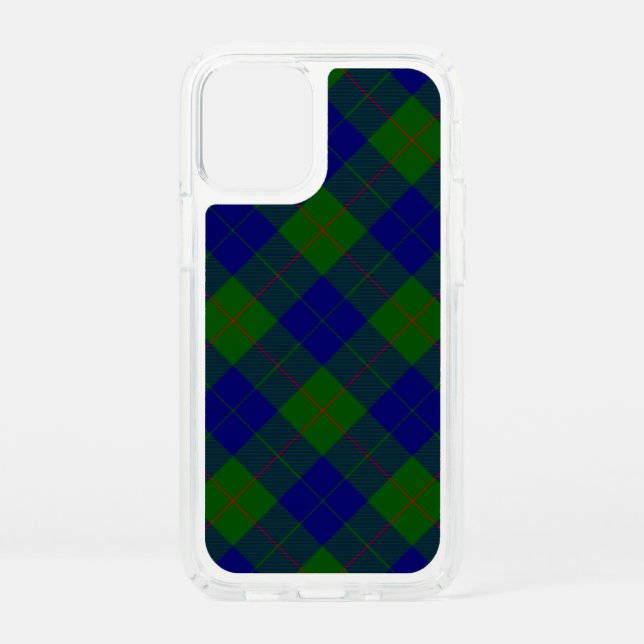 Barclay tartan blue green plaid speck iPhone 12 mini case (Front)