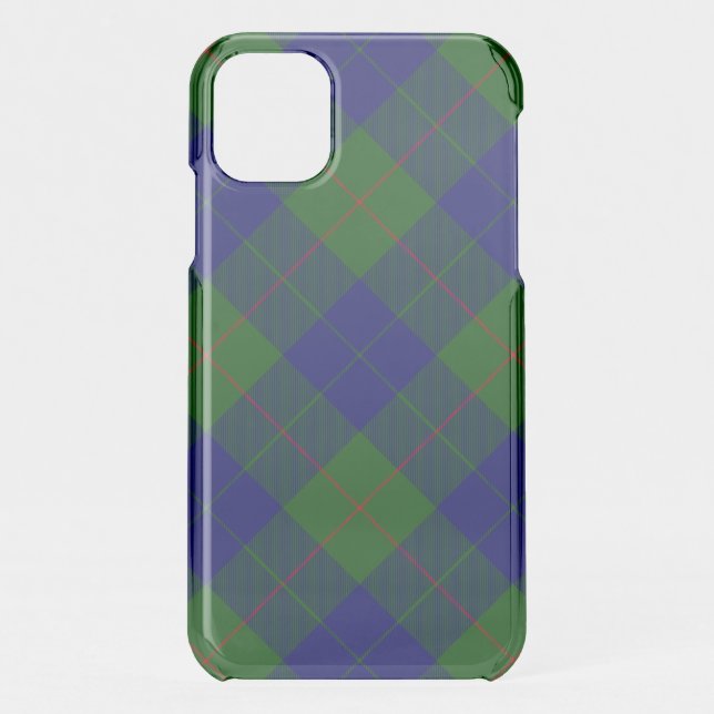 Barclay tartan blue green plaid uncommon iPhone case (Back)