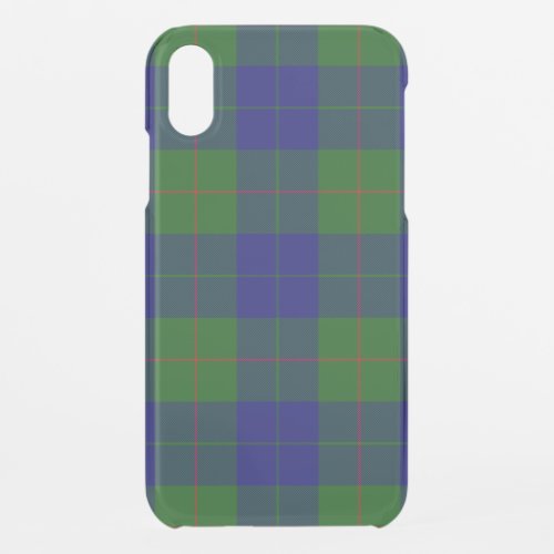 Barclay tartan blue green plaid iPhone XR case
