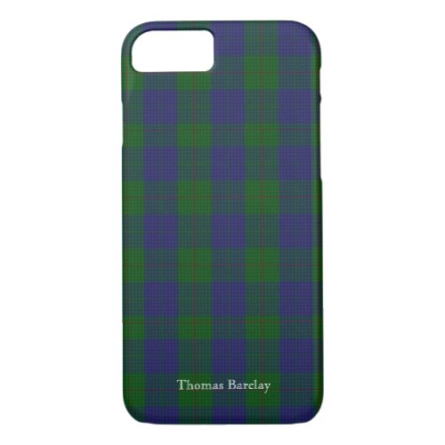 Barclay Tartan Plaid Custom iPhone 7 Case