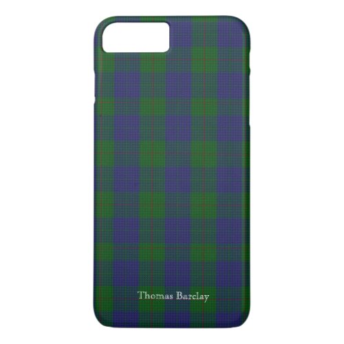 Barclay Tartan Plaid Custom iPhone 7 Plus Case