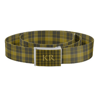 Barclay Tartan with your initials, Scottish Plaid Belt