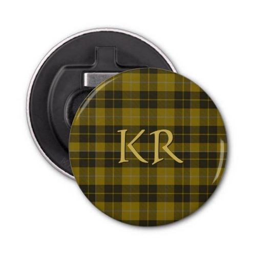 Barclay Tartan with your initials Scottish Plaid Bottle Opener