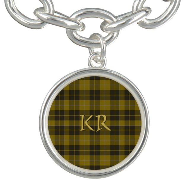 Barclay Tartan with your initials, Scottish Plaid Bracelet (Design)