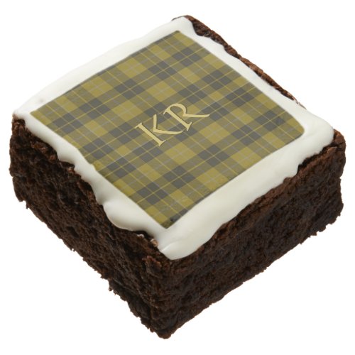 Barclay Tartan with your initials Scottish Plaid Brownie