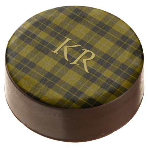 Barclay Tartan with your initials Scottish Plaid Chocolate Covered Oreo