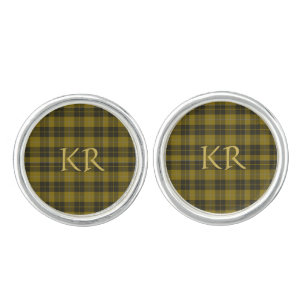 Barclay Tartan with your initials, Scottish Plaid Cufflinks