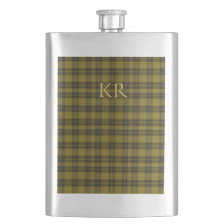 Barclay Tartan with your initials, Scottish Plaid Flask