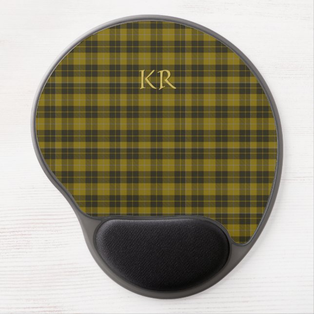 Barclay Tartan with your initials, Scottish Plaid Gel Mouse Pad (Front)