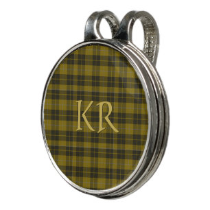 Barclay Tartan with your initials, Scottish Plaid Golf Hat Clip