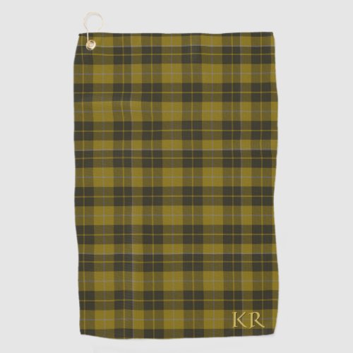 Barclay Tartan with your initials Scottish Plaid Golf Towel
