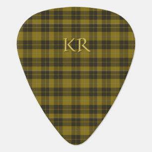 Barclay Tartan with your initials, Scottish Plaid Guitar Pick
