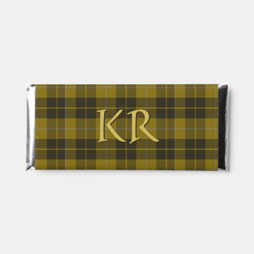 Barclay Tartan with your initials Scottish Plaid Hershey Bar Favors