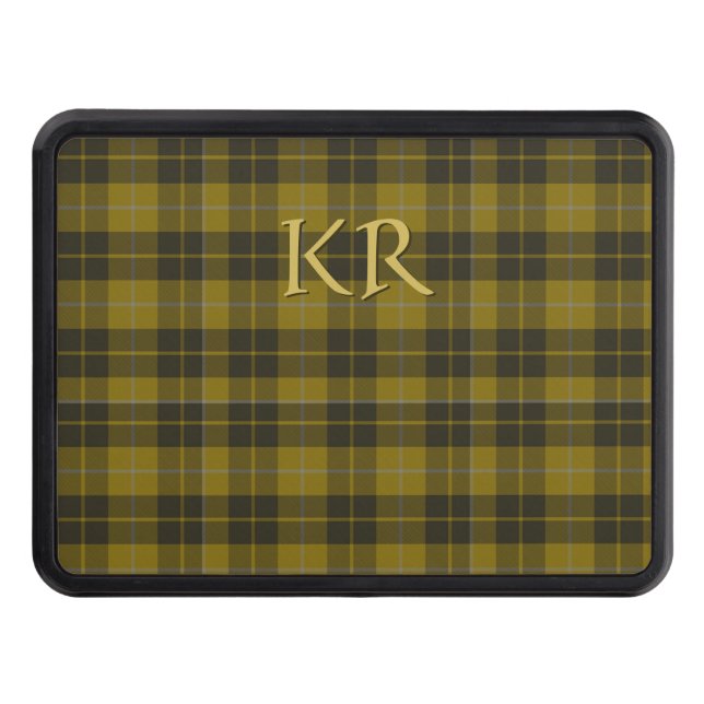 Barclay Tartan with your initials, Scottish Plaid Hitch Cover (Front)