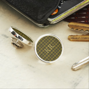 Barclay Tartan with your initials, Scottish Plaid Lapel Pin