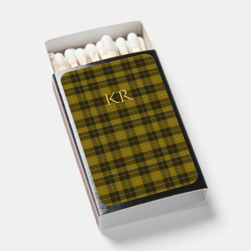 Barclay Tartan with your initials Scottish Plaid Matchboxes