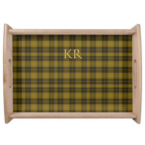 Barclay Tartan with your initials Scottish Plaid Serving Tray