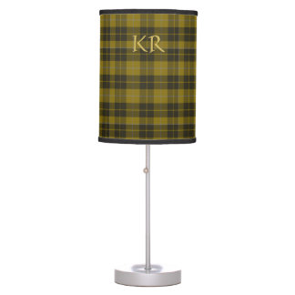 Barclay Tartan with your initials, Scottish Plaid Table Lamp