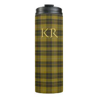 Barclay Tartan with your initials, Scottish Plaid Thermal Tumbler