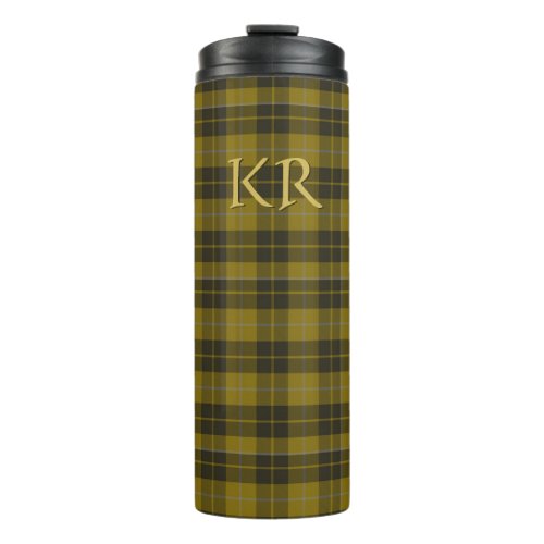 Barclay Tartan with your initials Scottish Plaid Thermal Tumbler