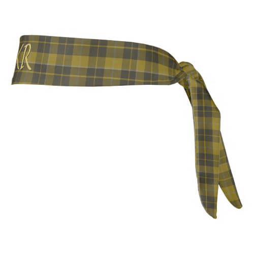 Barclay Tartan with your initials Scottish Plaid Tie Headband