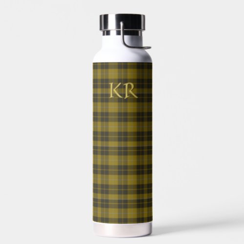 Barclay Tartan with your initials Scottish Plaid Water Bottle