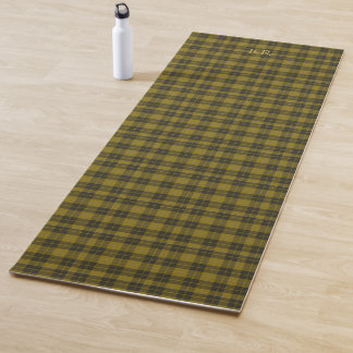 Barclay Tartan with your initials, Scottish Plaid Yoga Mat