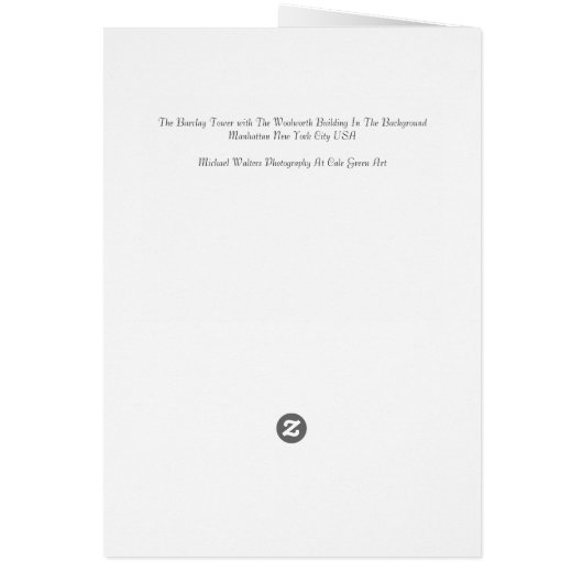 Barclay Tower Manhattan New York City (Back)