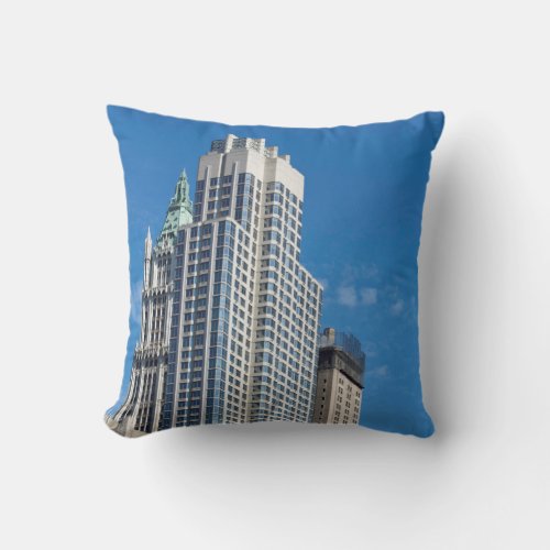 Barclay Tower Manhattan New York City Throw Pillow
