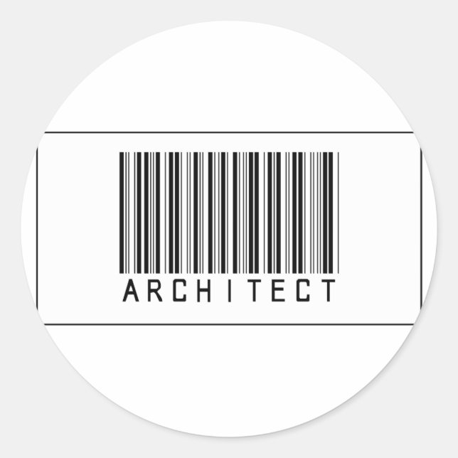 Barcode Architect Classic Round Sticker (Front)