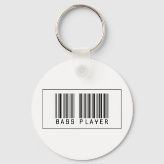 Barcode Bass Player Keychain