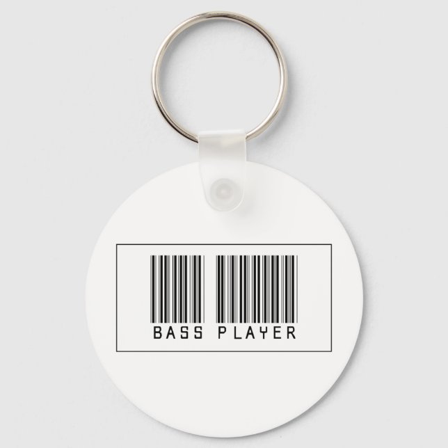 Barcode Bass Player Keychain (Front)