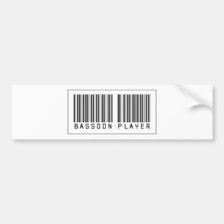 Barcode Bassoon Player Bumper Sticker