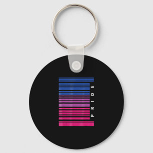 Barcode Bisexual Pride LGBT Lesbian Gay Flag Gift Keychain