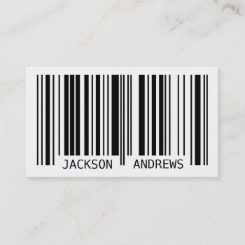 Barcode - Black Business Card by fireflidesigns at Zazzle