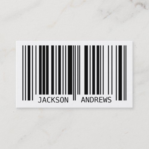 Barcode _ Black Business Card