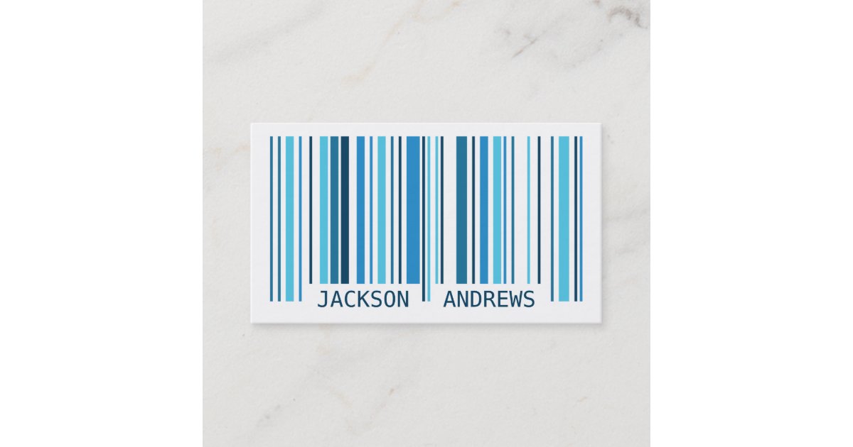 Barcode Blue Business Card